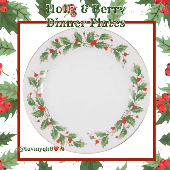 CHINA PEARL Christmas Dinner Plates - Picture 1 of 3